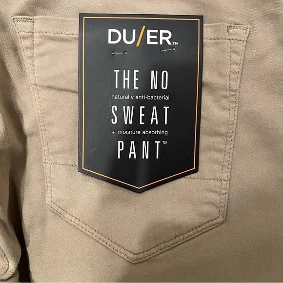 NEW DU/ER Men’s No Sweat N2X Slim Fit Pants - Desert Khaki 32x32 - Picture 5 of 7
